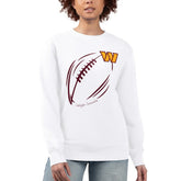 Washington Commanders G-III 4Her by Carl Banks Women's Football Logo Graphic Fleece Tri-Blend Pullover Sweatshirt White - NFL