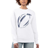 Seattle Seahawks G-III 4Her by Carl Banks Women's Football Logo Graphic Fleece Tri-Blend Pullover Sweatshirt White - NFL