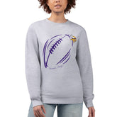 Minnesota Vikings G-III 4Her by Carl Banks Women's Football Logo Graphic Fleece Tri-Blend Pullover Sweatshirt Heather Gray - NFL