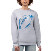 Detroit Lions G-III 4Her by Carl Banks Women's Football Logo Graphic Fleece Tri-Blend Pullover Sweatshirt Heather Gray - NFL