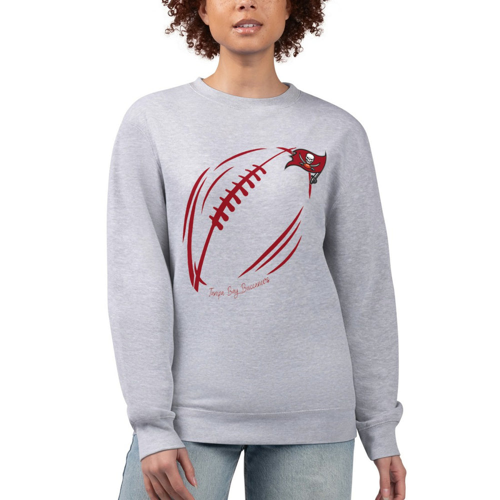 Tampa Bay Buccaneers G-III 4Her by Carl Banks Women's Football Logo Graphic Fleece Tri-Blend Pullover Sweatshirt Heather Gray - NFL