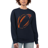 Chicago Bears G-III 4Her by Carl Banks Women's Football Logo Graphic Fleece Tri-Blend Pullover Sweatshirt Navy - NFL