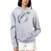 Green Bay Packers G-III 4Her by Carl Banks Women's Football Logo Fleece Tri-Blend Pullover Hoodie Heather Gray - NFL
