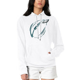 Philadelphia Eagles G-III 4Her by Carl Banks Women's Football Logo Fleece Tri-Blend Pullover Hoodie White - NFL