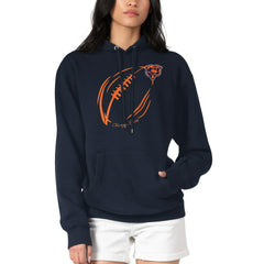 Chicago Bears G-III 4Her by Carl Banks Women's Football Logo Fleece Tri-Blend Pullover Hoodie Navy - NFL