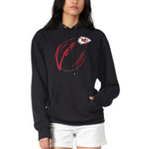 Kansas City Chiefs G-III 4Her by Carl Banks Women's Football Logo Fleece Tri-Blend Pullover Hoodie Black - NFL