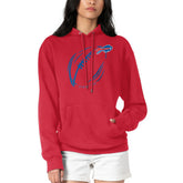 Buffalo Bills G-III 4Her by Carl Banks Women's Football Logo Fleece Tri-Blend Pullover Hoodie Red - NFL