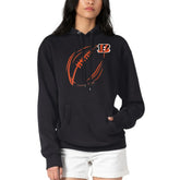 Cincinnati Bengals G-III 4Her by Carl Banks Women's Football Logo Fleece Tri-Blend Pullover Hoodie Black - NFL