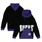 Mitchell & Ness - Milwaukee Bucks Hardwood Classics Big Face 5.0 Pullover Hoodie - Black