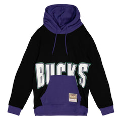Mitchell & Ness - Milwaukee Bucks Hardwood Classics Big Face 5.0 Pullover Hoodie - Black