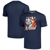 Steve McMichael Chicago Bears Homage Unisex Caricature Retired Player Tri-Blend T-Shirt Navy - NFL