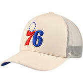 Mitchell & Ness - Philadelphia 76ers Trucker Adjustable Hat - Cream