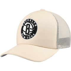 Mitchell & Ness - Brooklyn Nets Trucker Adjustable Hat - Cream
