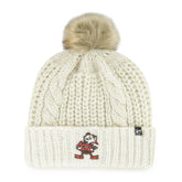 Cleveland Browns '47 Women's Meeko Cuffed Knit Hat with Pom Cream - 47 brand