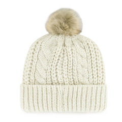 Cleveland Browns '47 Women's Meeko Cuffed Knit Hat with Pom Cream - 47 brand