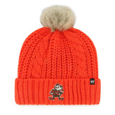 Cleveland Browns '47 Women's Meeko Cuffed Knit Hat with Pom Orange - 47 brand