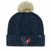Houston Texans '47 Women's Meeko Cuffed Knit Hat with Pom Navy - 47 brand