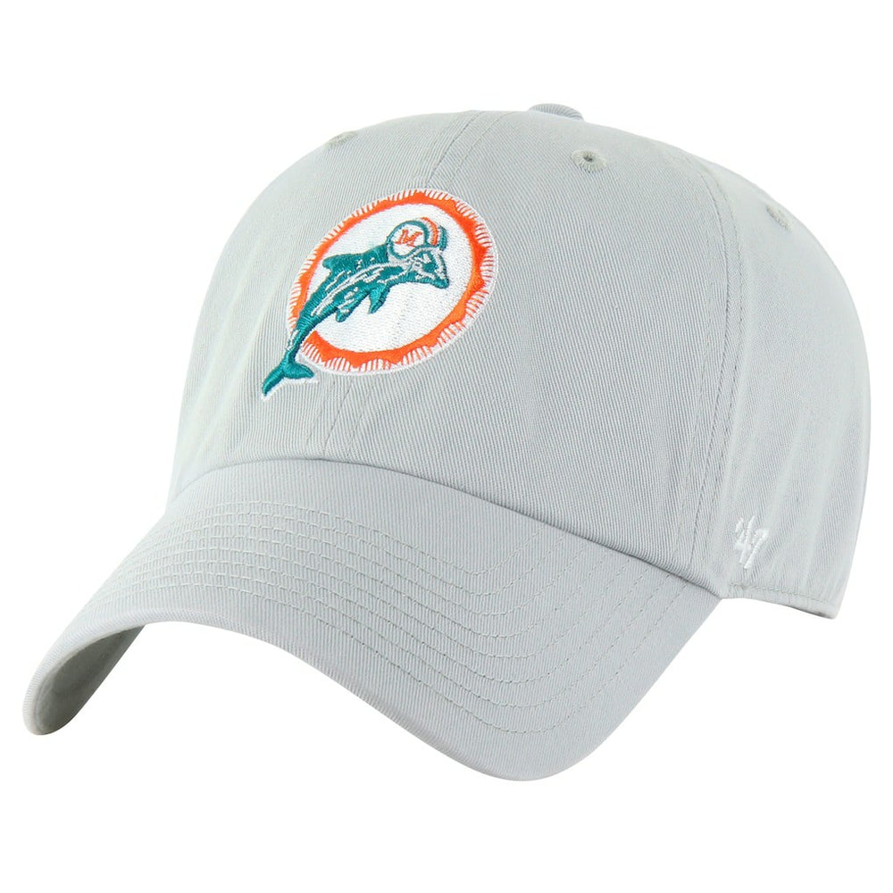 Miami Dolphins '47 Team Clean Up Adjustable Hat Gray - 47 brand