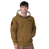 NBA - Golden State Warriors G-III Sports by Carl Banks Build Up Heavy Duck Canvas Full-Zip Hoodie - Tan