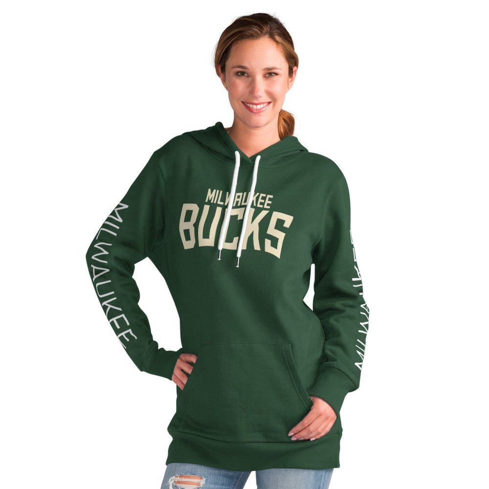 NBA - Milwaukee Bucks G-III 4Her by Carl Banks Women's Base Coach Pullover Hoodie - Green