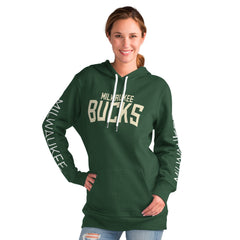 NBA - Milwaukee Bucks G-III 4Her by Carl Banks Women's Base Coach Pullover Hoodie - Green