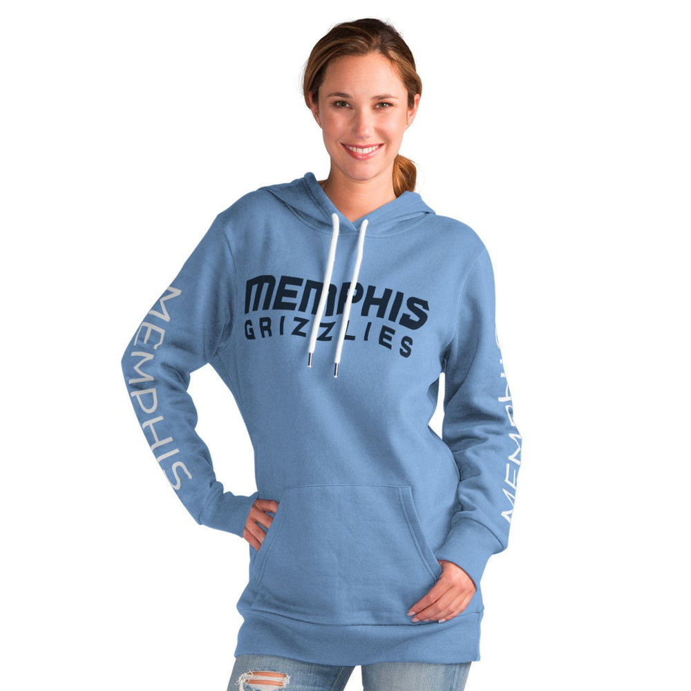 NBA - Memphis Grizzlies G-III 4Her by Carl Banks Women's Base Coach Pullover Hoodie - Light Blue
