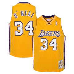 Mitchell & Ness - Shaquille O'Neal Los Angeles Lakers Youth 1999/00 Hardwood Classics Swingman Jersey - Gold