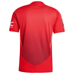 Adidas Manchester United 2024/25 Home Patch Jerseys - Red