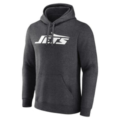 New York Jets Primary Logo Pullover Hoodie Charcoal - Fanatics