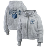 NBA - Memphis Grizzlies WEAR by Erin Andrews Women's Speckled Radiator Full-Zip Hoodie - Heather Gray
