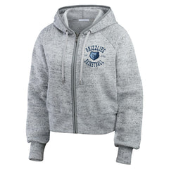 NBA - Memphis Grizzlies WEAR by Erin Andrews Women's Speckled Radiator Full-Zip Hoodie - Heather Gray