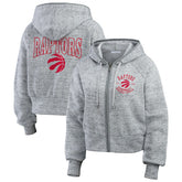 NBA - Toronto Raptors WEAR by Erin Andrews Women's Speckled Radiator Full-Zip Hoodie - Heather Gray