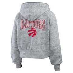 NBA - Toronto Raptors WEAR by Erin Andrews Women's Speckled Radiator Full-Zip Hoodie - Heather Gray