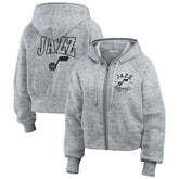 NBA - Utah Jazz WEAR by Erin Andrews Women's Speckled Radiator Full-Zip Hoodie - Heather Gray