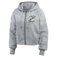 NBA - Utah Jazz WEAR by Erin Andrews Women's Speckled Radiator Full-Zip Hoodie - Heather Gray