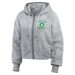 NBA - Boston Celtics WEAR by Erin Andrews Women's Speckled Radiator Full-Zip Hoodie - Heather Gray
