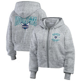 NBA - Charlotte Hornets WEAR by Erin Andrews Women's Speckled Radiator Full-Zip Hoodie - Heather Gray