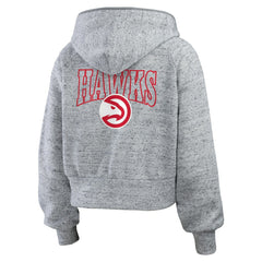 NBA - Atlanta Hawks WEAR by Erin Andrews Women's Speckled Radiator Full-Zip Hoodie - Heather Gray