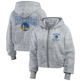 NBA - Golden State Warriors WEAR by Erin Andrews Women's Speckled Radiator Full-Zip Hoodie - Heather Gray