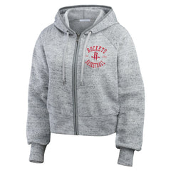 NBA - Houston Rockets WEAR by Erin Andrews Women's Speckled Radiator Full-Zip Hoodie - Heather Gray