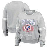 NBA - Philadelphia 76ers WEAR by Erin Andrews Women's French Terry Pullover Sweatshirt - Heather Gray