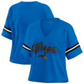 NBA - Orlando Magic WEAR by Erin Andrews Women's Color Block Boxy V-Neck T-Shirt - Blue