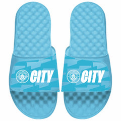 Manchester City ISlide Unisex Pattern Slide Sandals - Sky Blue