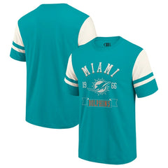 Miami Dolphins Darius Rucker Collection Football T-Shirt Aqua - Fanatics