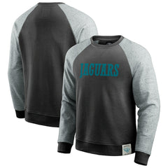 Jacksonville Jaguars Darius Rucker Collection Colorblock Pullover Sweatshirt Black/Heather Gray - Fanatics