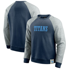 Tennessee Titans Darius Rucker Collection Colorblock Pullover Sweatshirt Navy/Heather Gray - Fanatics