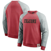 Atlanta Falcons Darius Rucker Collection Colorblock Pullover Sweatshirt Red/Heather Gray - Fanatics