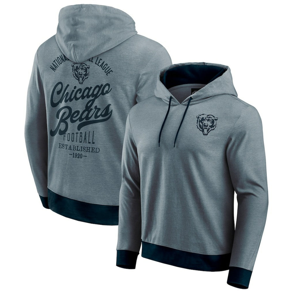 Chicago Bears Darius Rucker Collection Tonal Knit Pullover Hoodie Navy - Fanatics