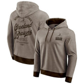 Cleveland Browns Darius Rucker Collection Tonal Knit Pullover Hoodie Brown - Fanatics