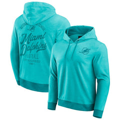 Miami Dolphins Darius Rucker Collection Tonal Knit Pullover Hoodie Aqua - Fanatics
